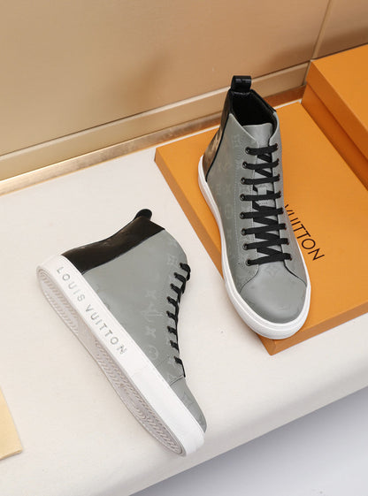 The Bags Vibe - Louis Vuitton Stellar Trainer Boot Gray Black Sneaker