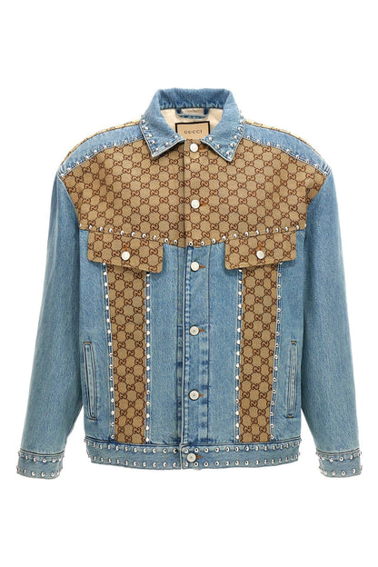 Gucci Men 'Gg' Insert Denim Jacket