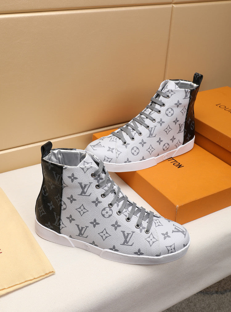 The Bags Vibe - Louis Vuitton Stellar Trainer Boot White Black Sneaker