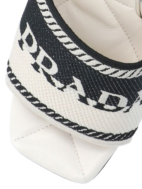 Prada Women Embroidery Logo Mules