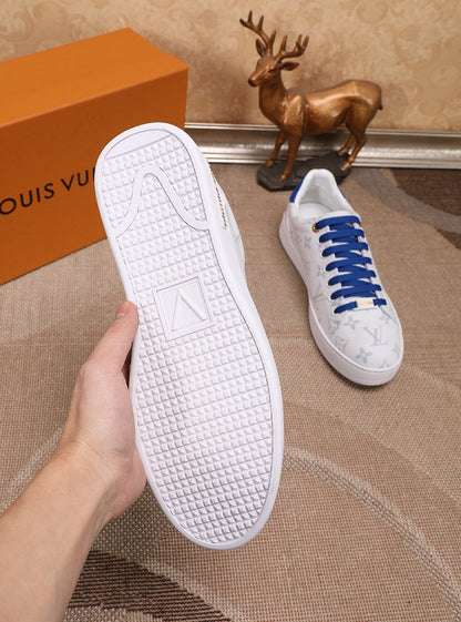 The Bags Vibe - Louis Vuitton Time Out Blue And White Sneaker