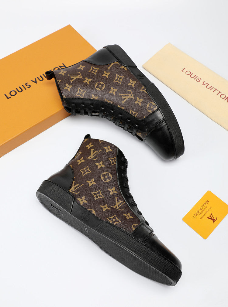 The Bags Vibe - Louis Vuitton High LWnogram Brown Boot Sneaker