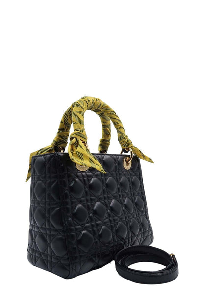 Medium Lady Dior with Gold Hardware Black