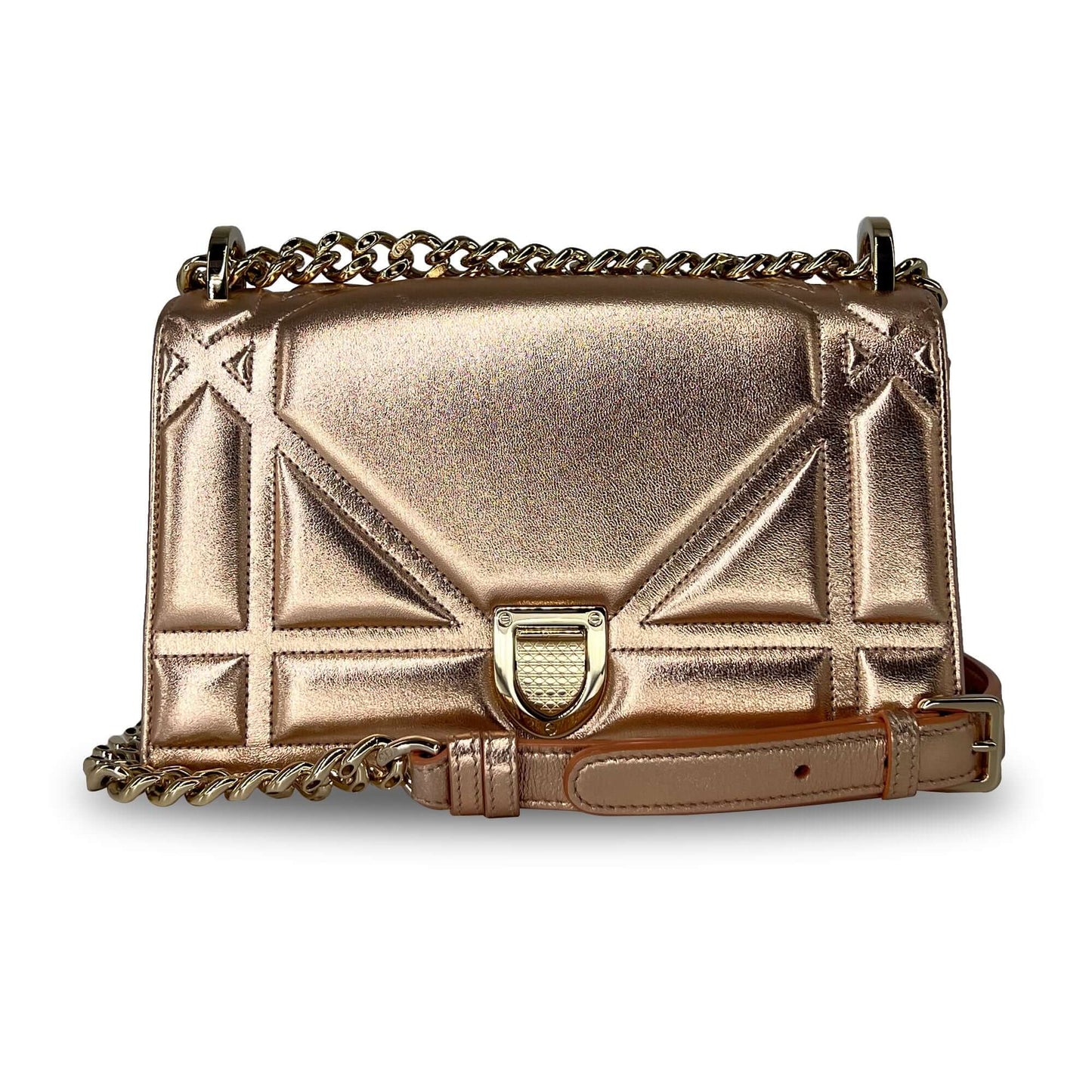 Christian Dior Diorama rose gold chain bag