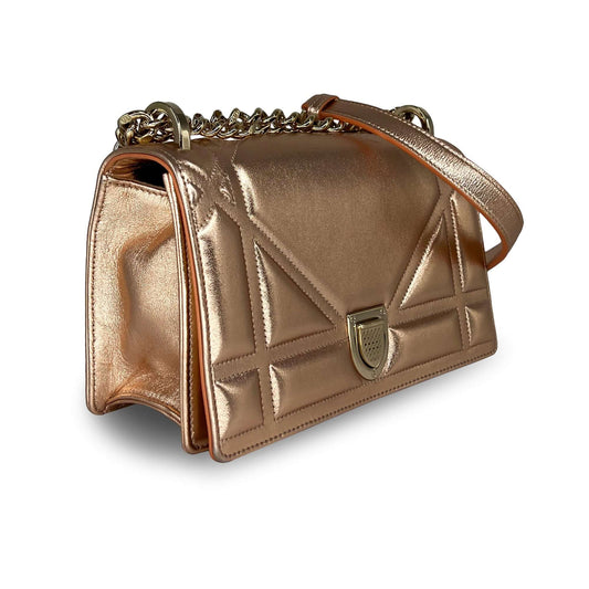 Christian Dior Diorama rose gold chain bag