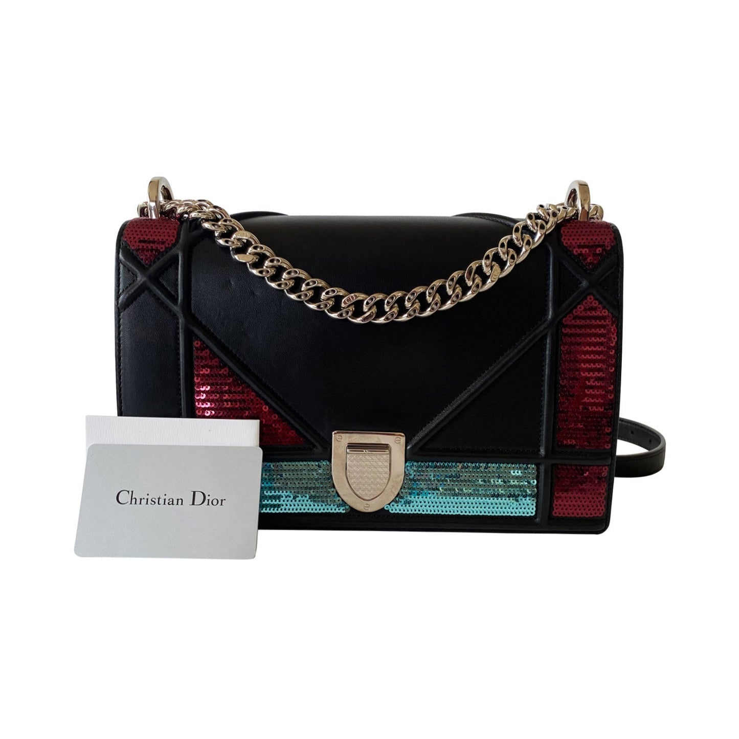 Christian Dior Sequin Diorama Medium Shoulder Bag