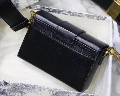 Dior 30 Montaigne Box Bag In Black Lambskin