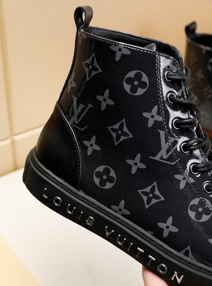 The Bags Vibe - Louis Vuitton Stellar Trainer Boot Black Sneaker