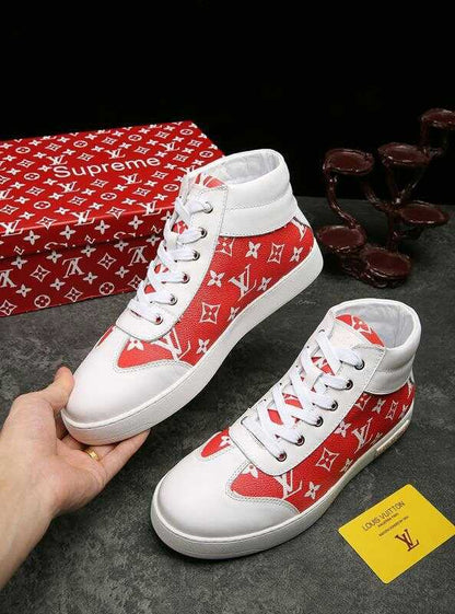 The Bags Vibe - Louis Vuitton HIgh Top White Red Sneaker