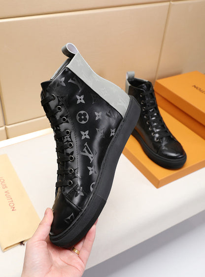 The Bags Vibe - Louis Vuitton Stellar Trainer Boot Black Gray Sneaker