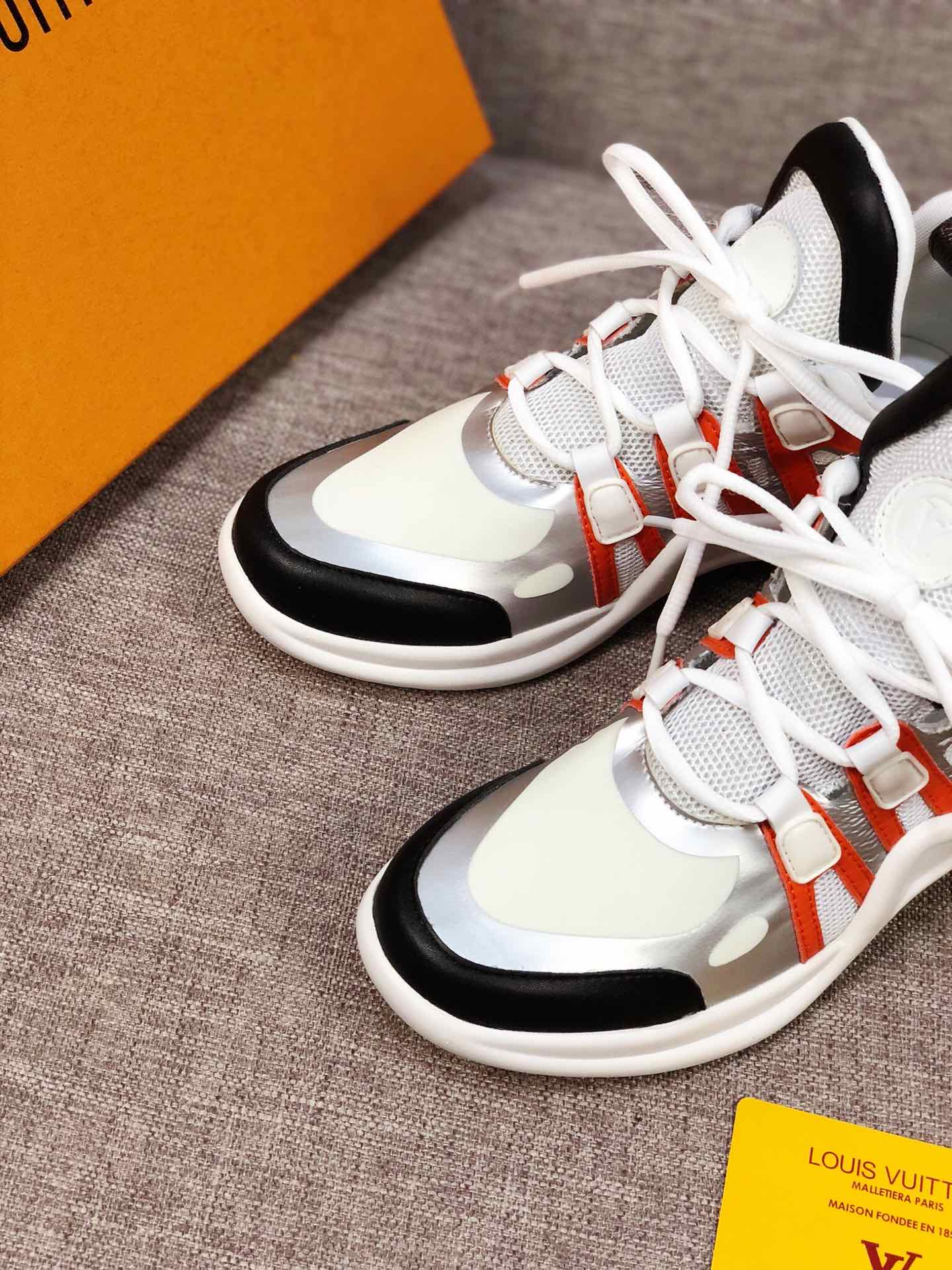 The Bags Vibe - Louis Vuitton Archlight White Black Orange Sneaker