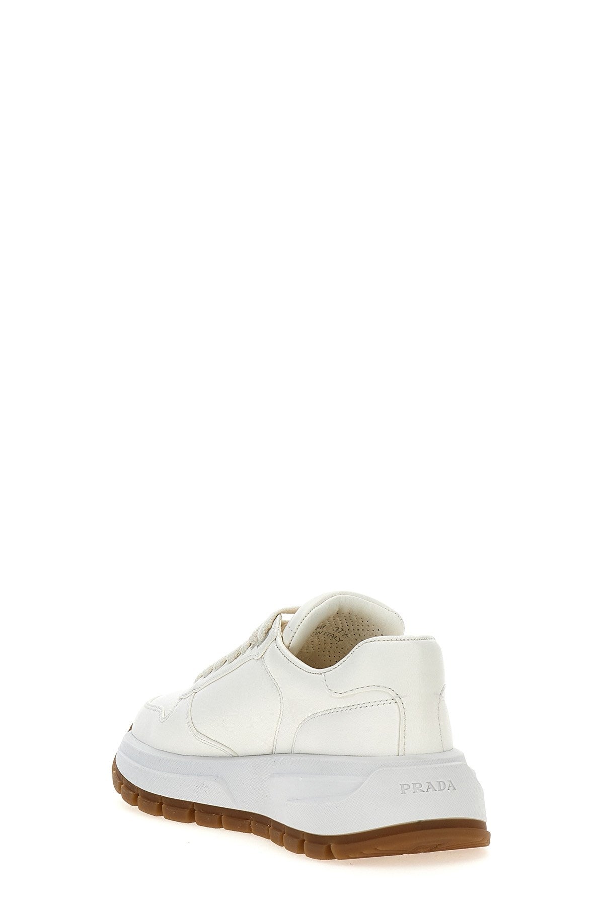 Prada Women Logo Leather Sneakers