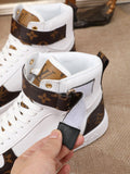 The Bags Vibe - Louis Vuitton High Top White Brown Sneaker