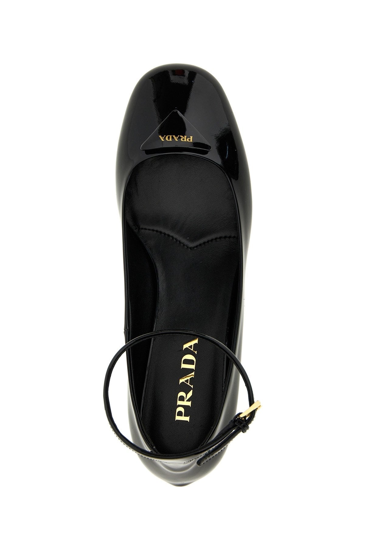 Prada Women Logo Patent Ballet Flats