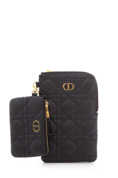 Christian Dior Black Cannage Caro Cross-Body in Calfskin