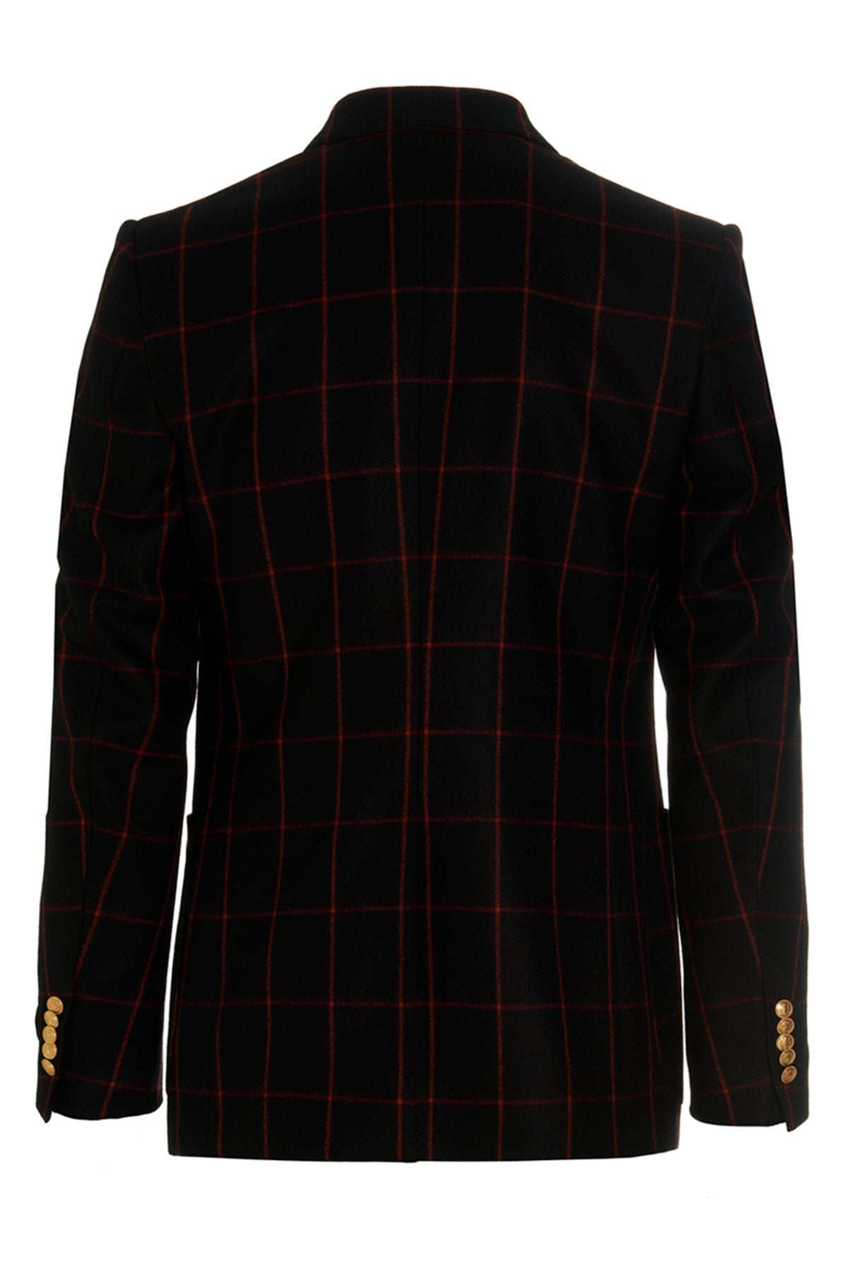 Gucci Men Double-Breasted Check Blazer