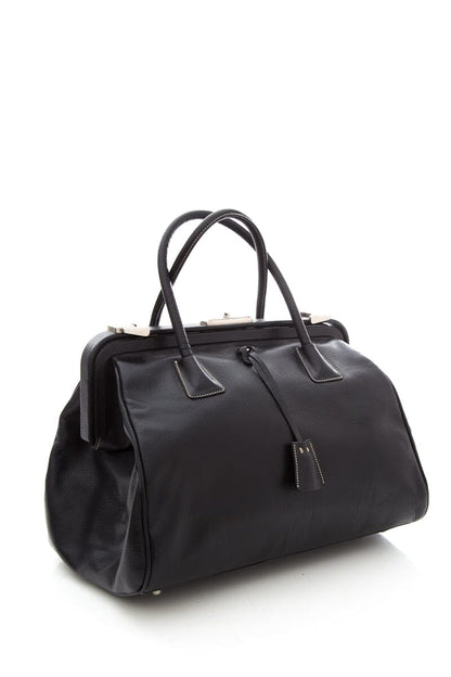 Prada Black Madras Cerniera Doctor Handbag