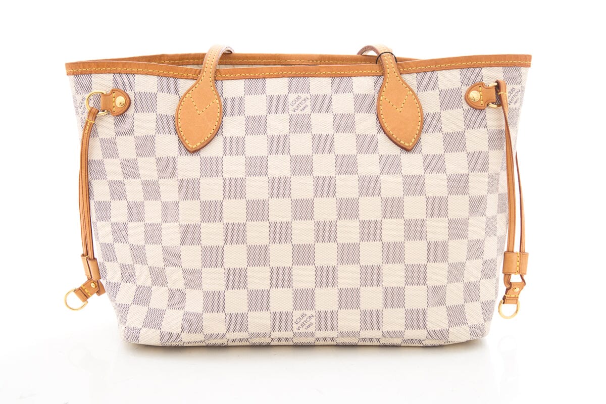 Louis Vuitton White Neverfull Damier Tote PM