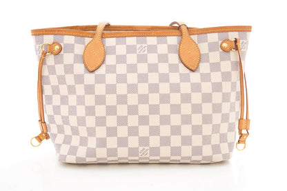 Louis Vuitton White Neverfull Damier Tote PM