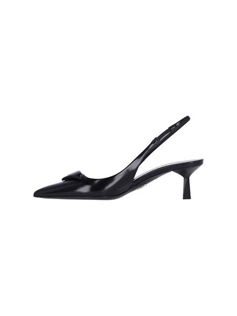 Prada Women Logo Slingback Pumps