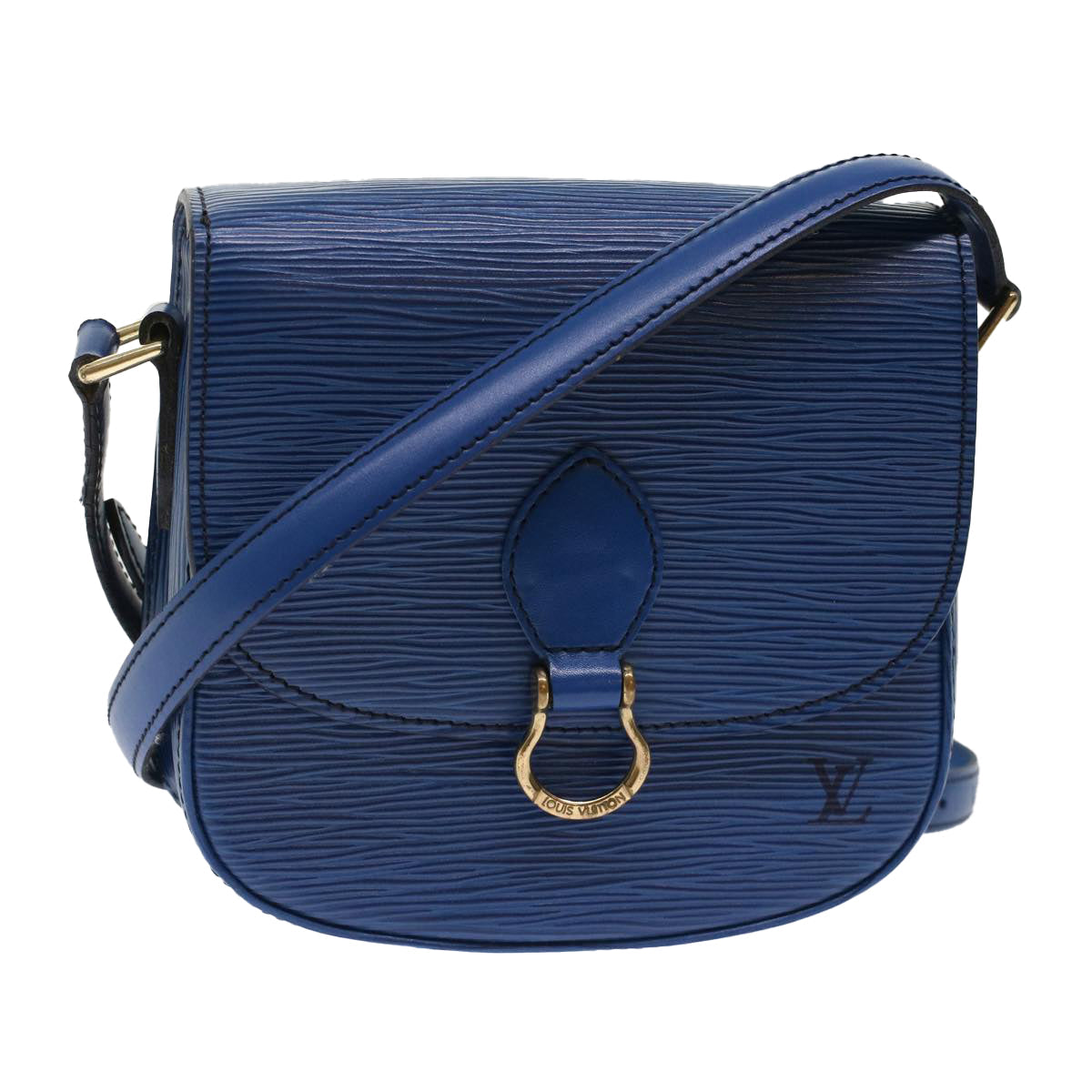 LOUIS VUITTON Epi Saint Cloud PM Shoulder Bag Blue M52195 LV Auth ep1202