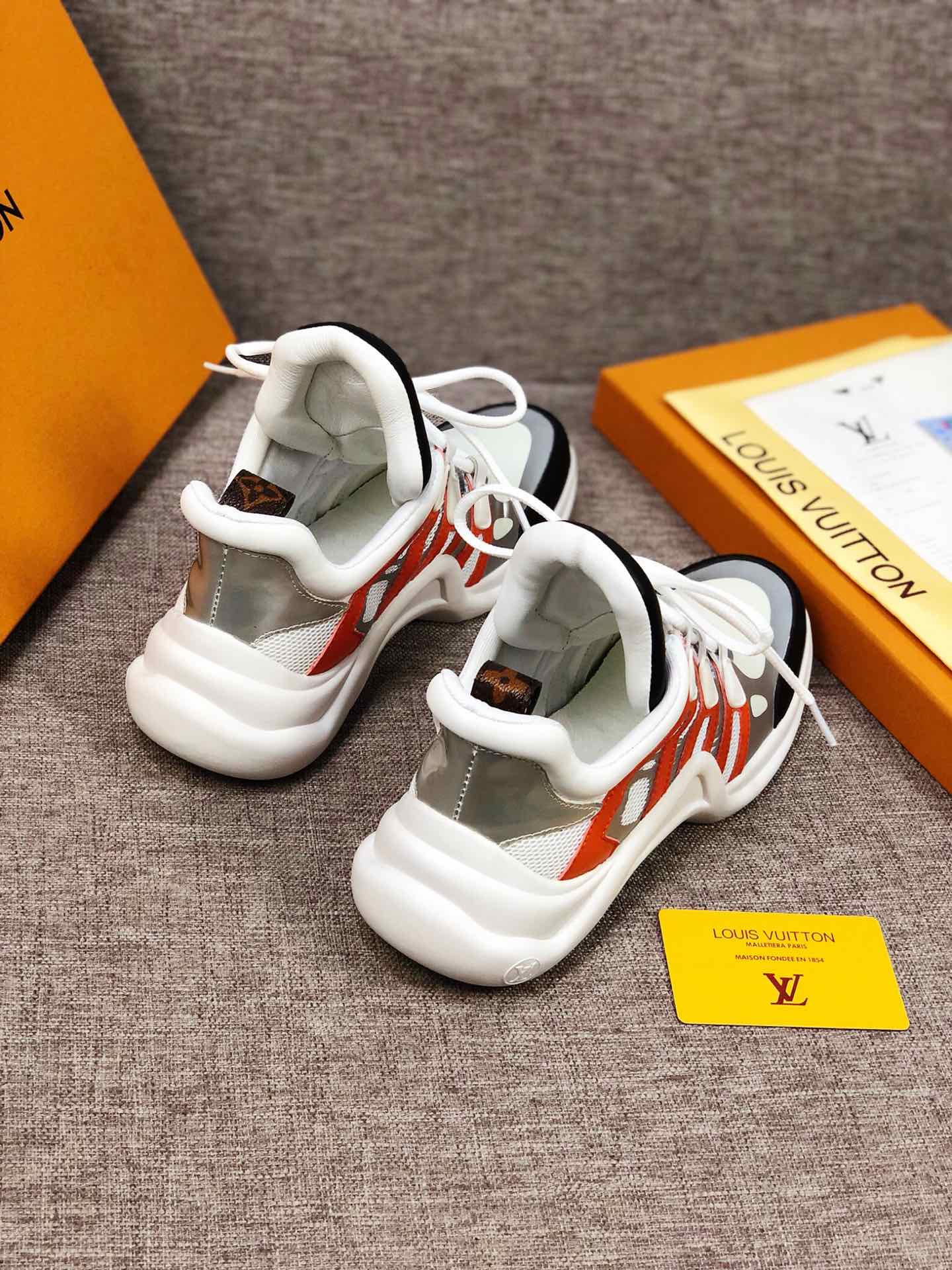 The Bags Vibe - Louis Vuitton Archlight White Black Orange Sneaker