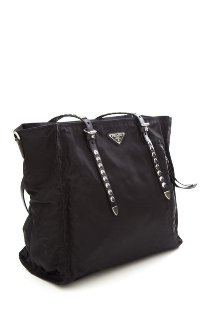 Prada VELA Nylon Studded Tote