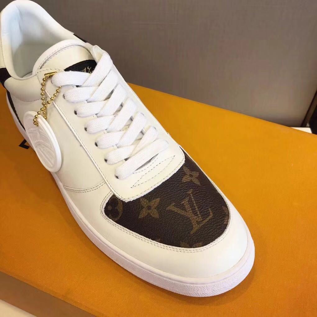 The Bags Vibe - Louis Vuitton Rivoli Low Brown White Sneaker