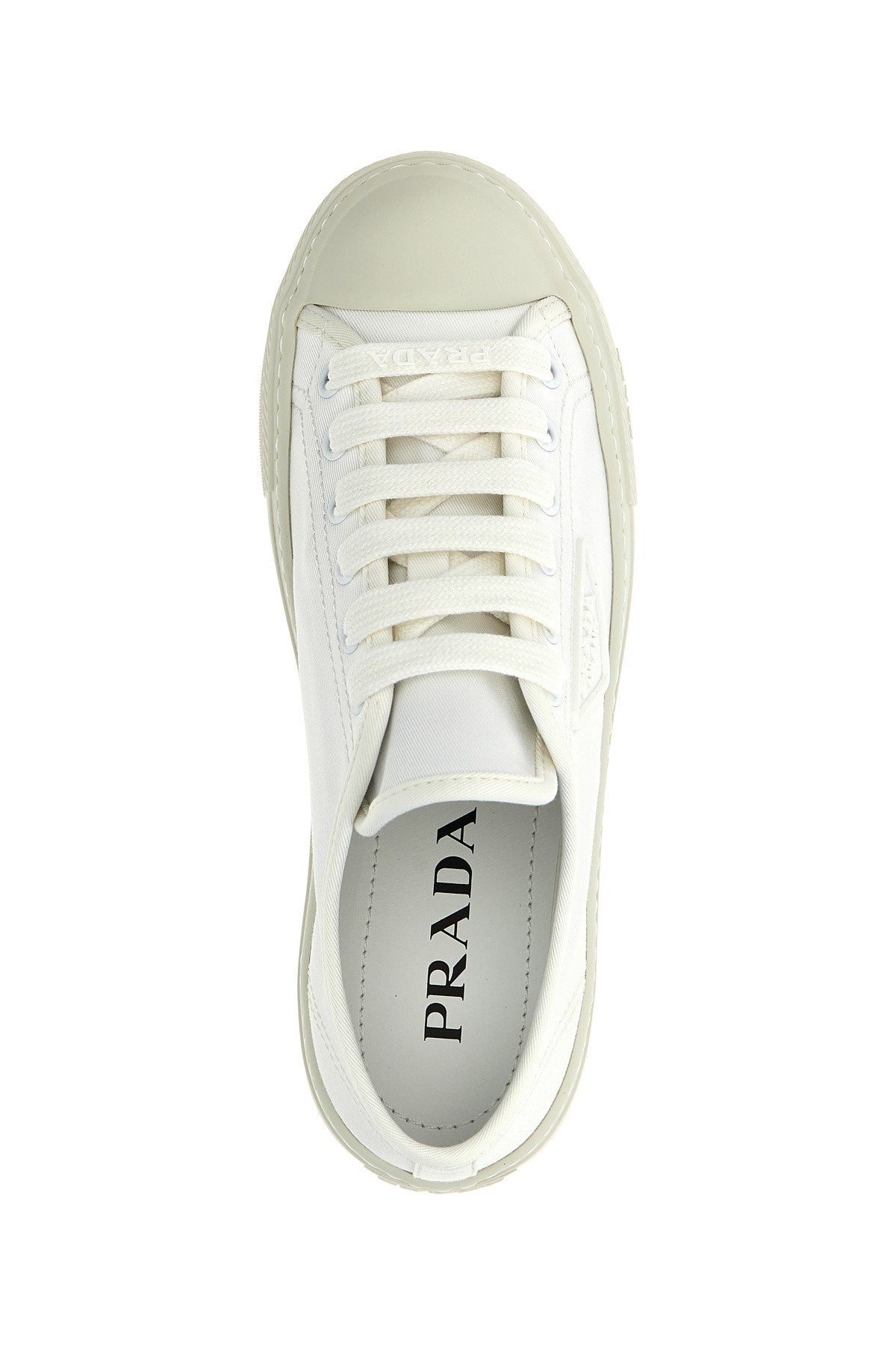 Prada Women Logo Canvas Sneakers