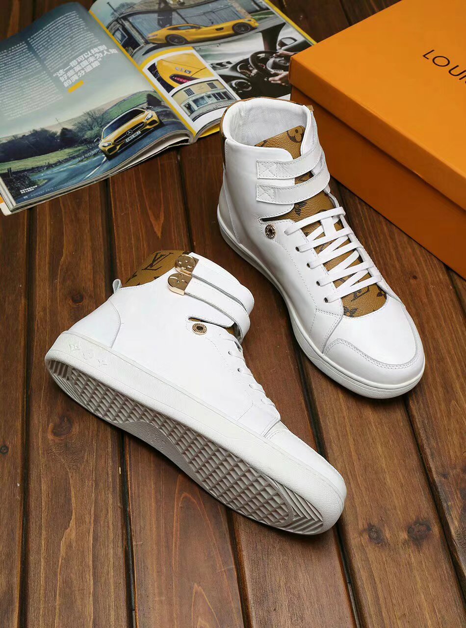 The Bags Vibe - Louis Vuitton HIgh Top White Brown Sneaker