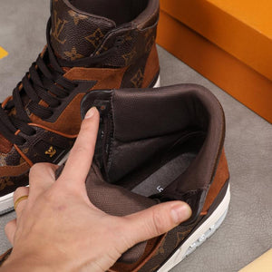 Barnes - Louis Vuitton Traners Inspired Brown Sneaker