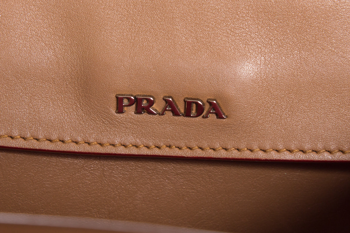 Prada Camel Leather Tote