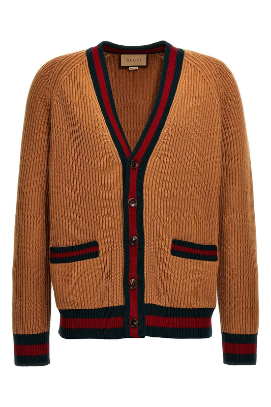 Gucci Men Web Tape Cardigan