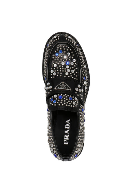 Prada Men Sequin Stud Loafers