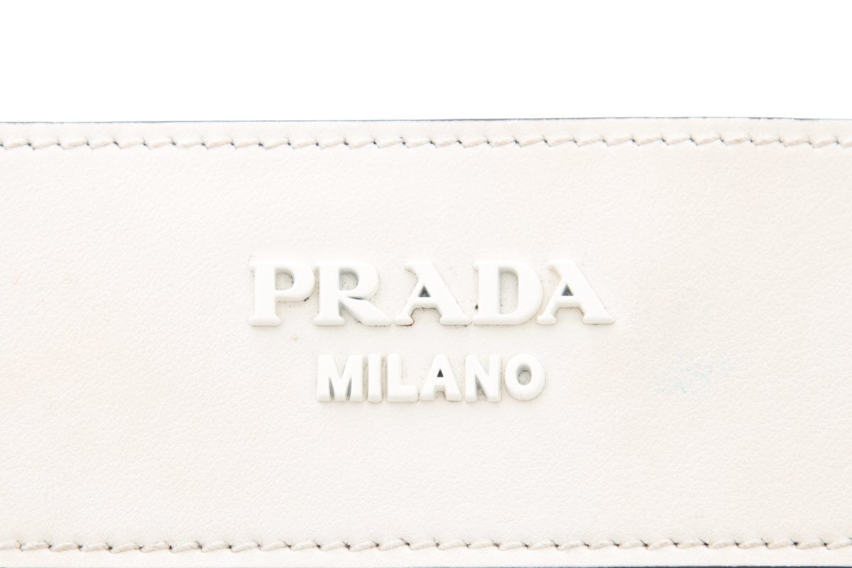 Prada City Calfskin Black & White Margit Cross-Body