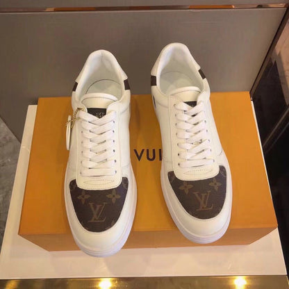 The Bags Vibe - Louis Vuitton Rivoli Low Brown White Sneaker