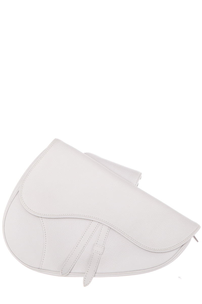 Christian Dior Ivory Saddle Leather Cross-Body Handbag