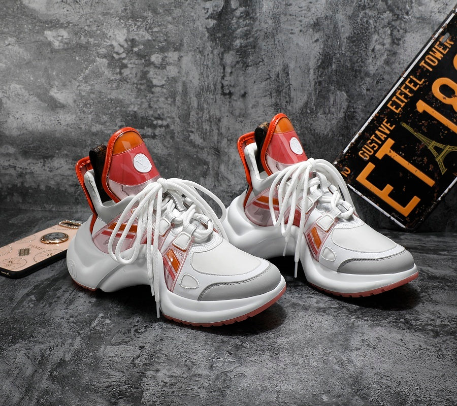 The Bags Vibe - Louis Vuitton Archlight White Orange Sneaker