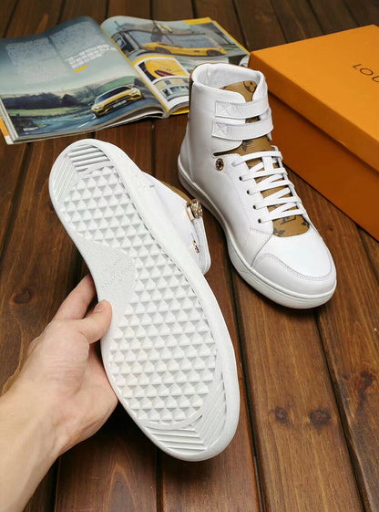 The Bags Vibe - Louis Vuitton HIgh Top White Brown Sneaker