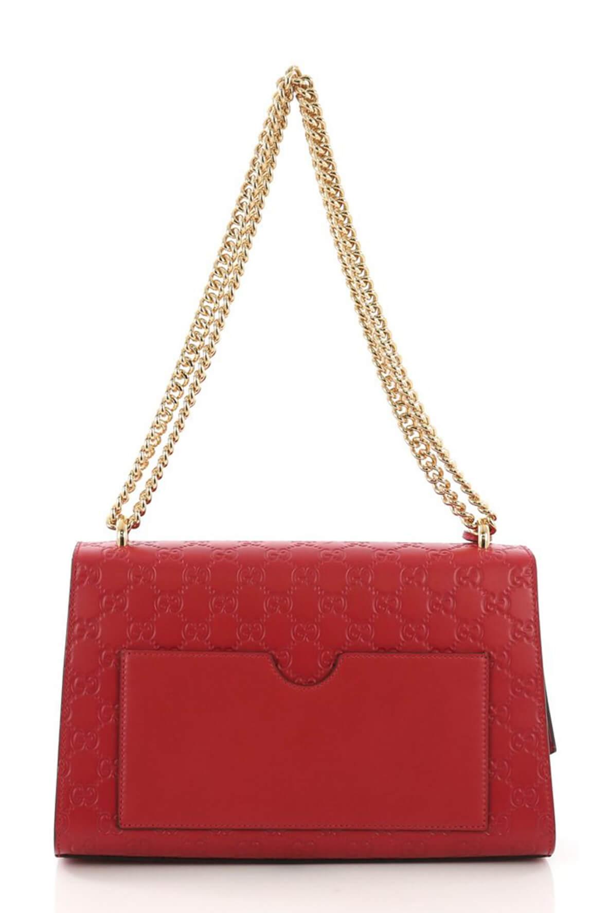 Medium Guccissima Padlock Bag Red