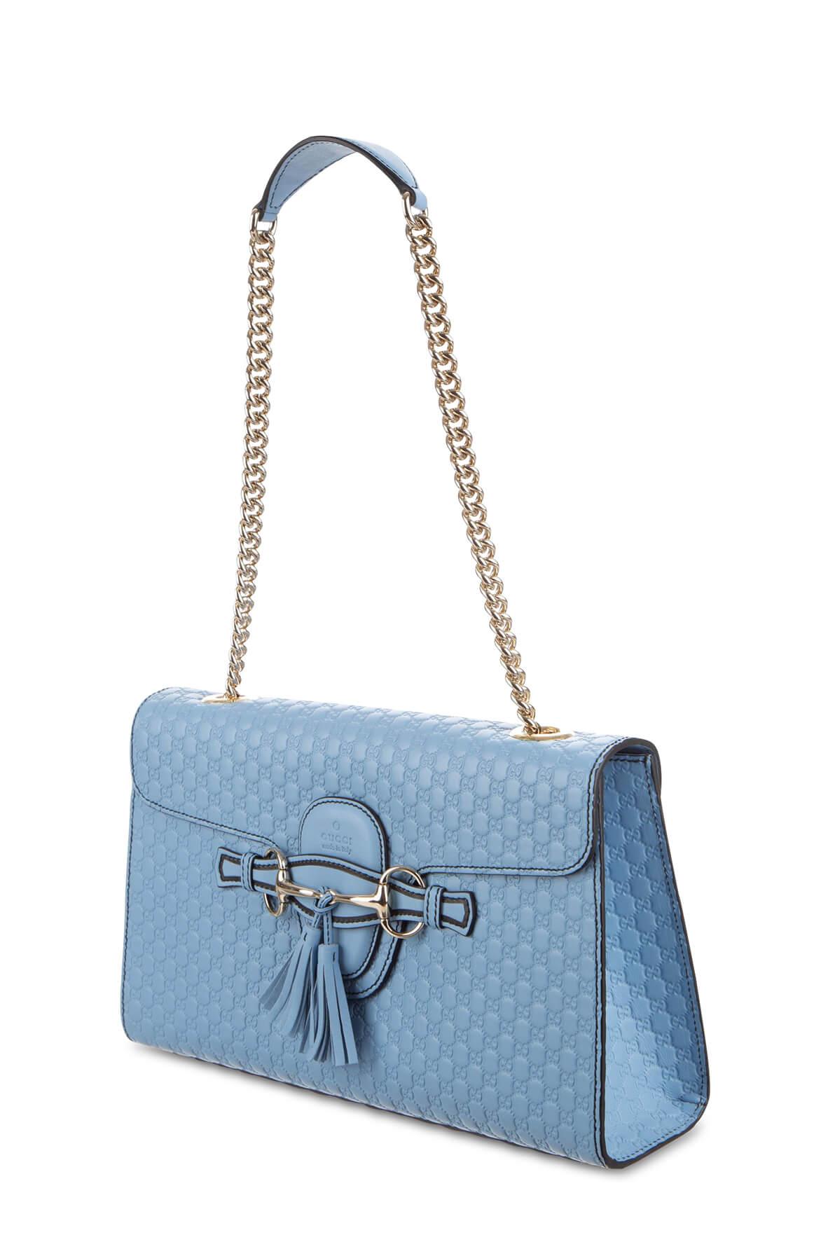 Microguccissima Medium Emily Bag Light Blue