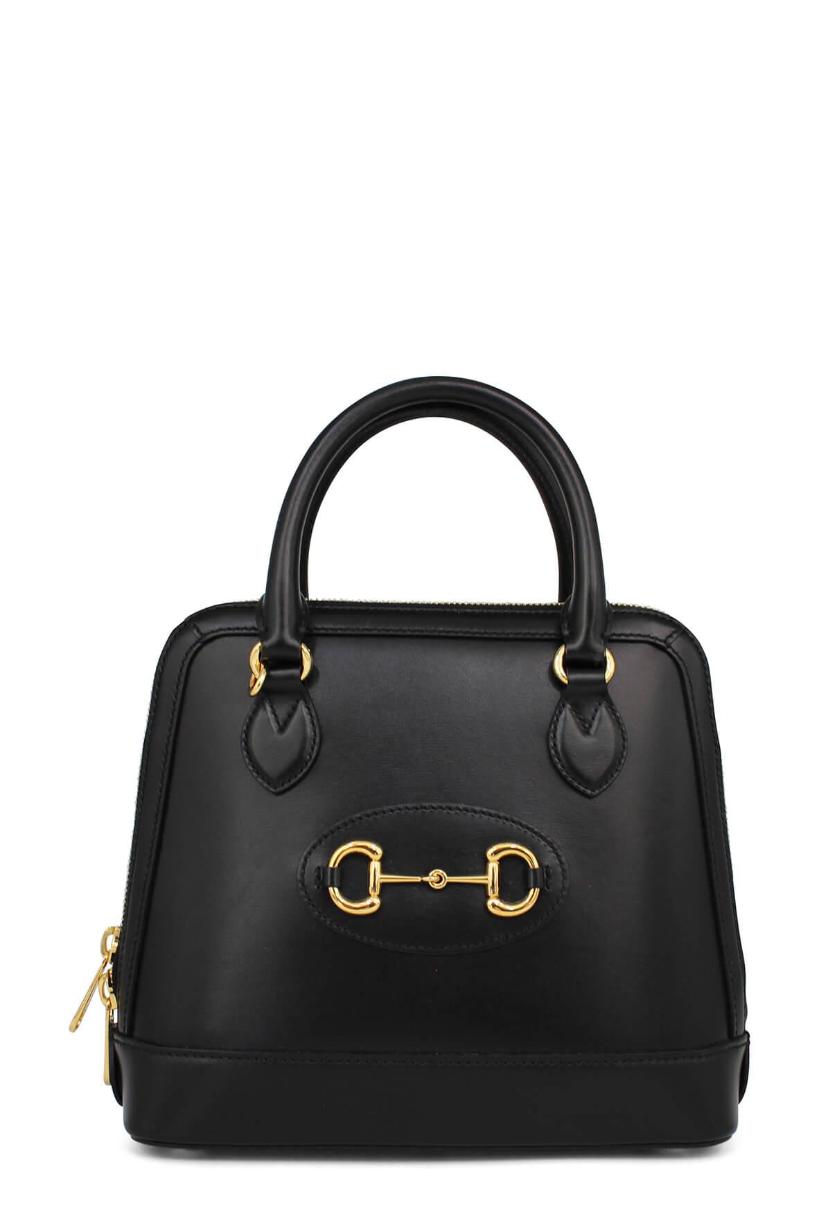 Small 1955 Gucci Horsebit Top Handle Bag Black