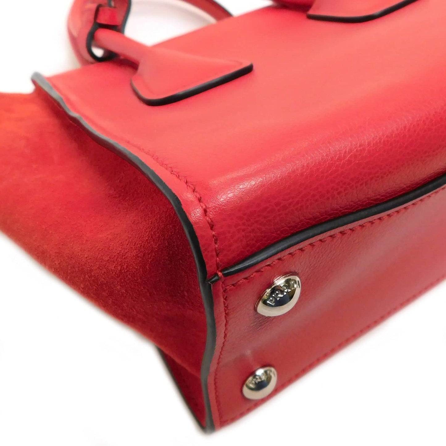 Prada Handbag Red Leather