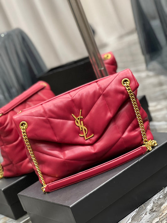 YSL PUFFER MEDIUM BAG IN QUILTED LAMBSKIN