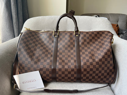 Louis Vuitton Keepall Bandouliere 55 Damier Ebene (RRP £2,020)