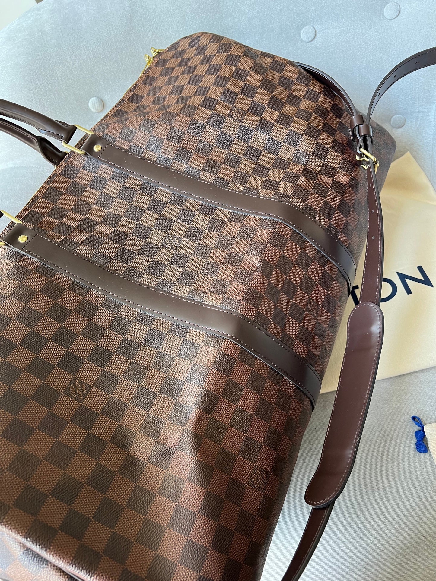 Louis Vuitton Keepall Bandouliere 55 Damier Ebene (RRP £2,020)