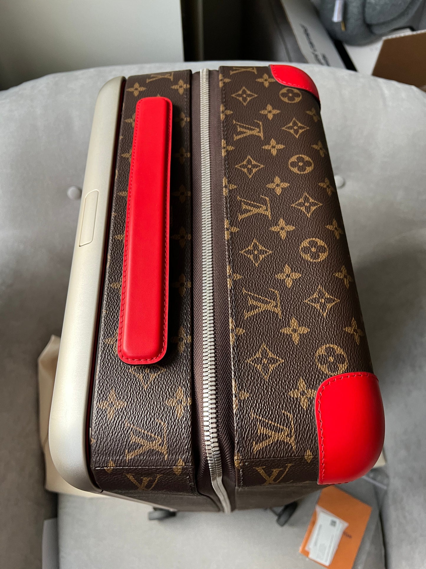 Louis Vuitton Horizon 50 Suitcase Monogram and Coquelicot (RRP £2,380)