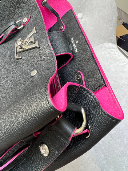 Louis Vuitton Lockme Bucket Bag in Black and Pink (RRP £2050)