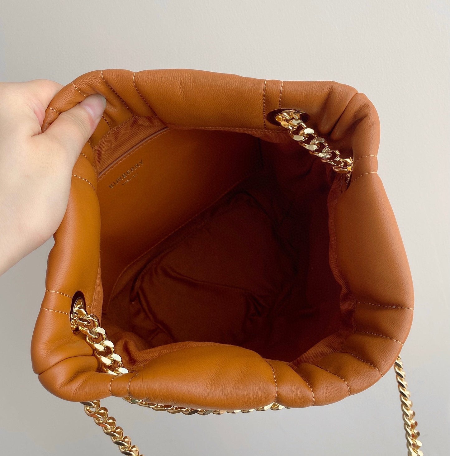 Burberry Small Quilted Lambskin Lola Bucket Bag