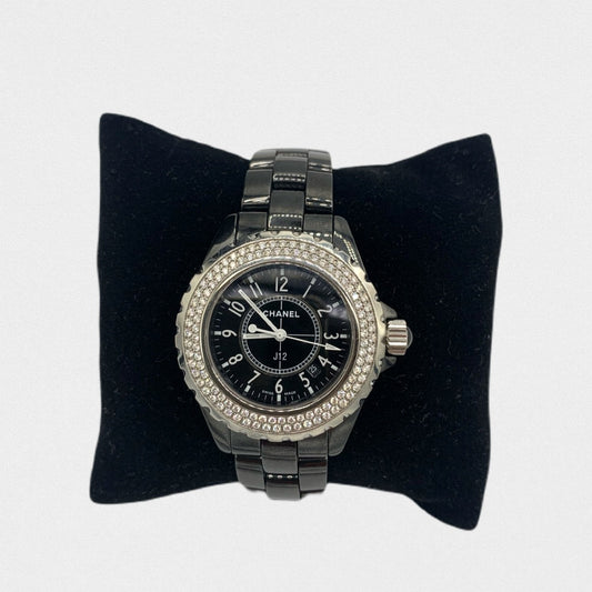 Chanel black watch J12